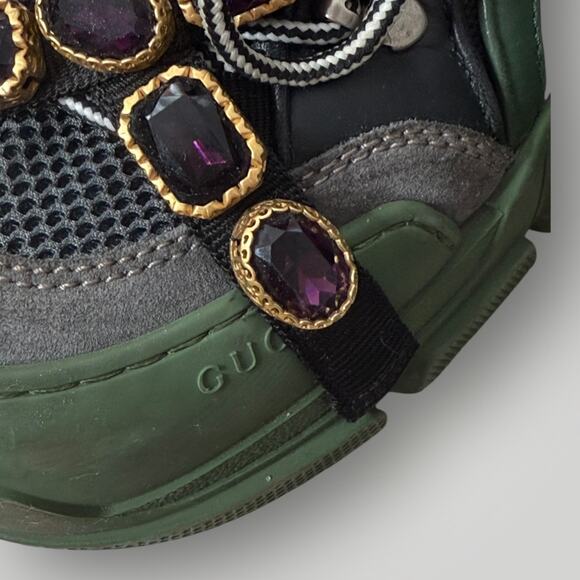 Gucci Flashtrek Leather & Mesh Sneaker men’s UK 8 - Picture 14 of 15